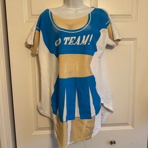 Vintage LA Imprints Fun2Wear Womens Cheer Cheerleader Blue Go Team Tee Vintage